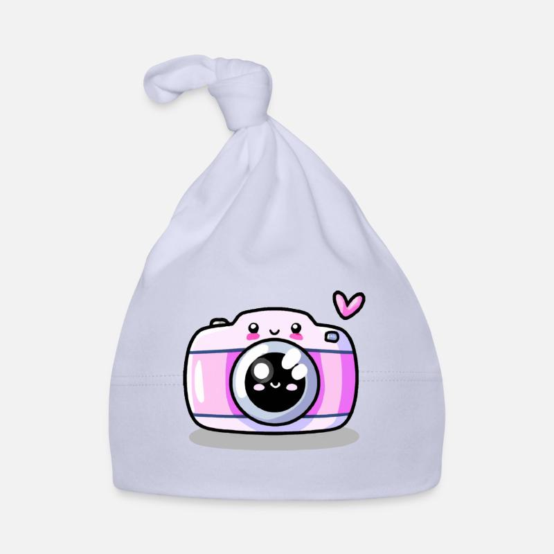 Pink camera girlfriend! Organic Baby Cap