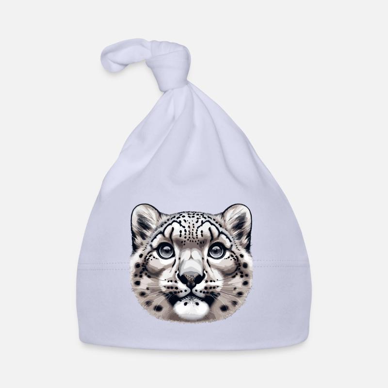 Schneeleopard Leopard Weißer Leopard Baby Bio-Mütze
