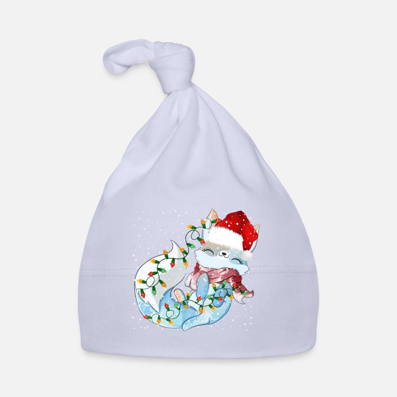 Cute arctic fox gift Organic Baby Cap