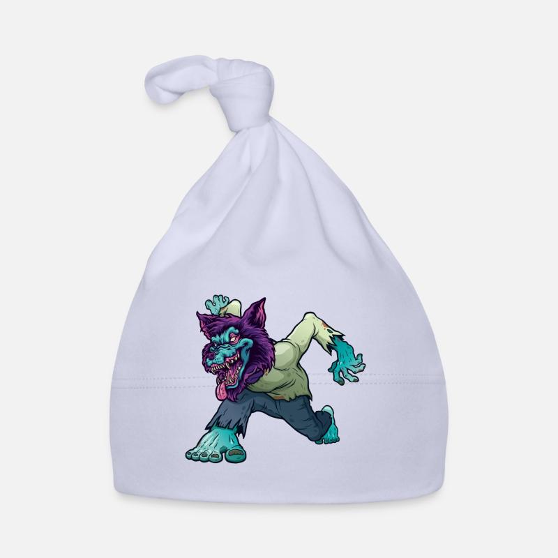 Wolf Zombie Werwolf Wild Kreatur lila monster Baby Bio-Mütze