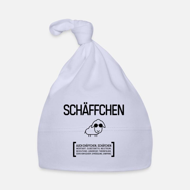 SCHÄFFCHEN SCHÄFF CHEF BOSS Geschenkidee - Baby Bio-Mütze - Sky