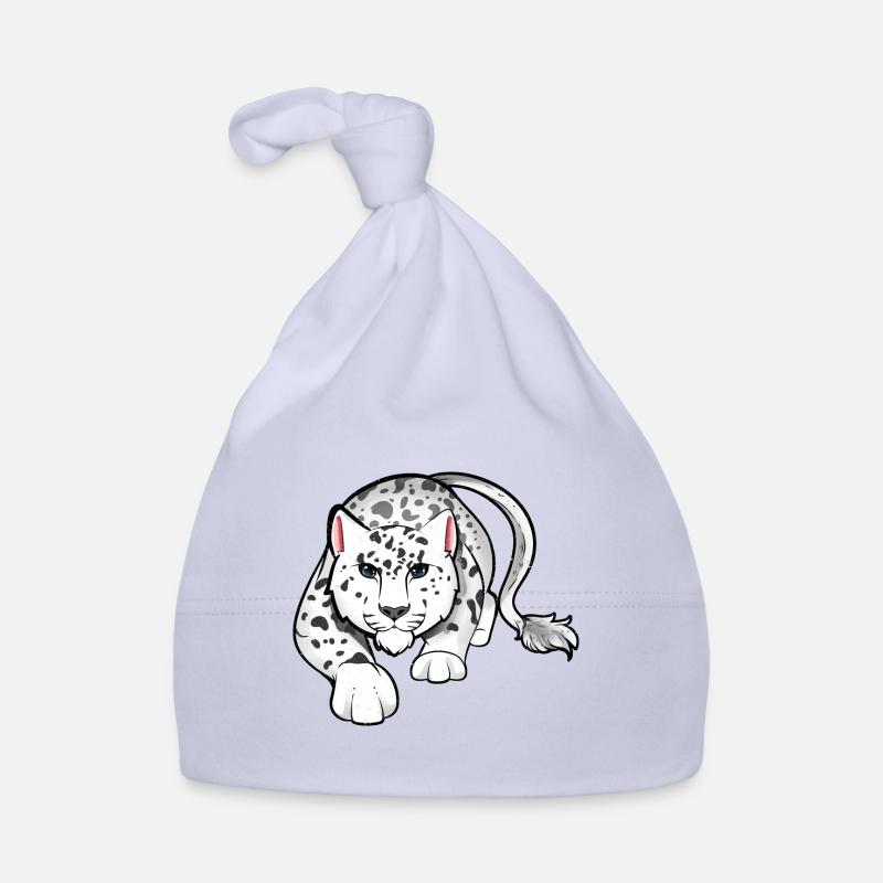 Schneeleopard Baby Bio-Mütze