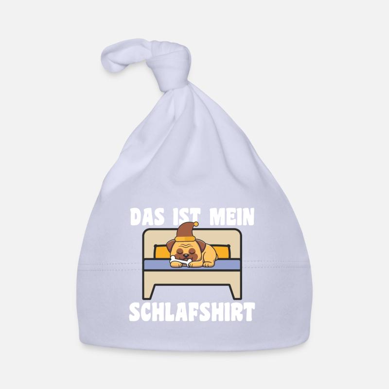 Schlafanzug Mops Pyjama Geschenk Baby Bio-Mütze
