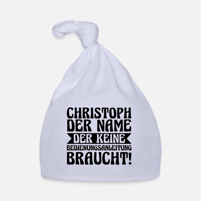 First name Chris Christoph Organic Baby Cap