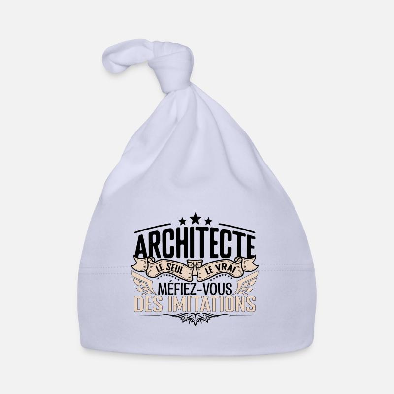 Architecte cadeau Architecte le vrai Architecte - Bonnet bio Bébé - ciel