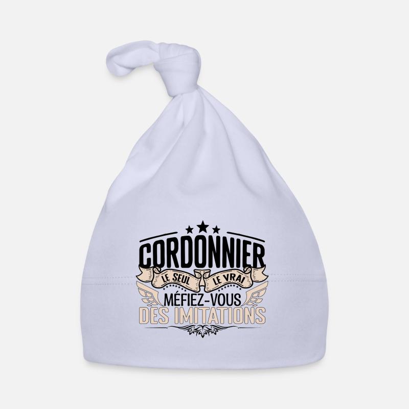Cordonnier cadeau Cordonnier le vrai Cordonnier - Bonnet bio Bébé - ciel