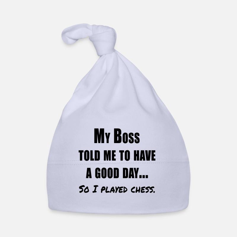 Witziger Schachspruch Baby Bio-Mütze