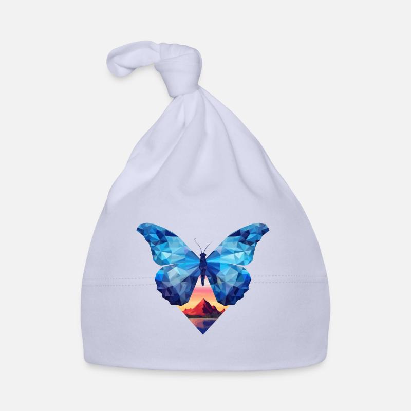 Morpho Papillon Bleu Bonnet bio Bébé