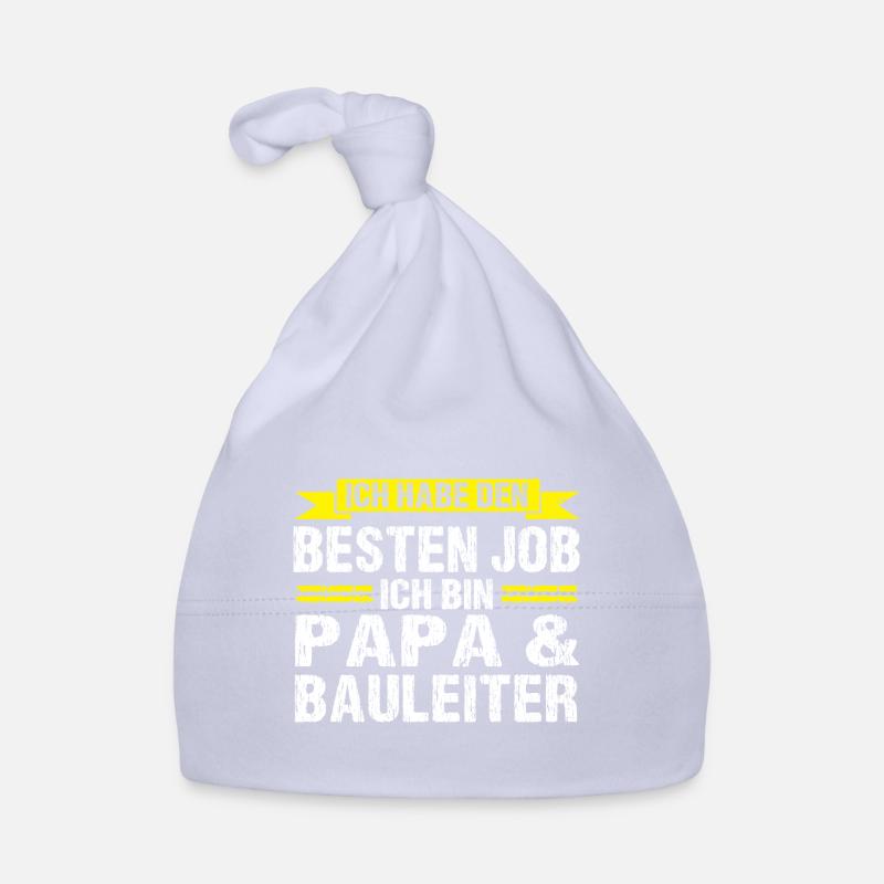 Papa Bauleiter Bauleitung Geschenk Baby Bio-Mütze