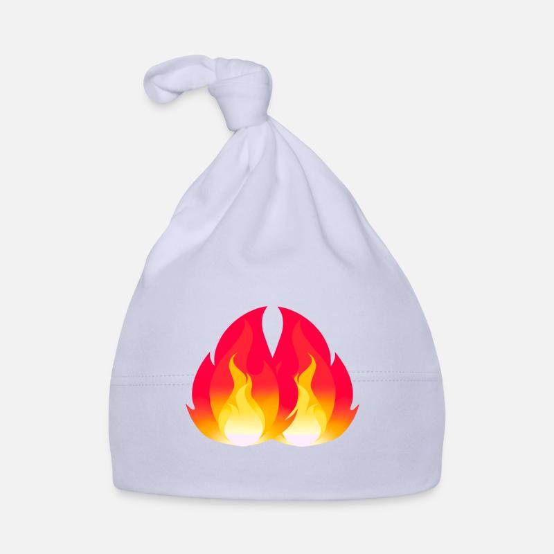 Flame Flame Burning Fire Organic Baby Cap