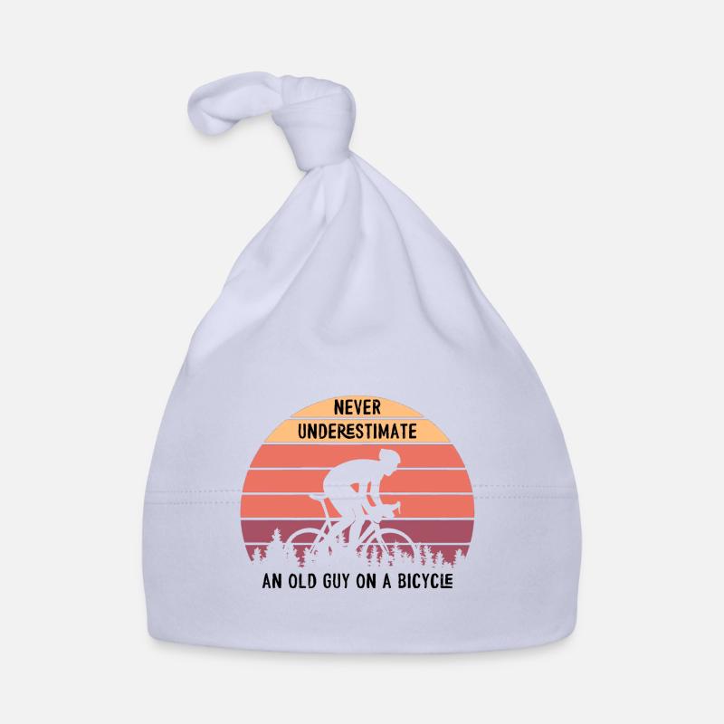 Never Underestimate The Old Guy On A Bicycle Organic Baby Cap