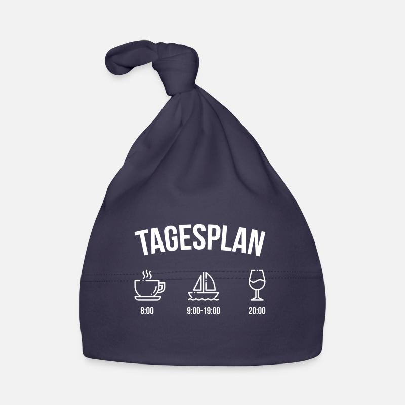 Tagesplan Geschenk Boot Segler Segelboot Baby Bio-Mütze