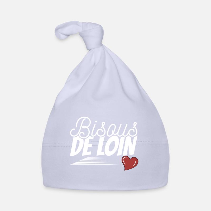 Bisous de loin - Bonnet bio Bébé - ciel