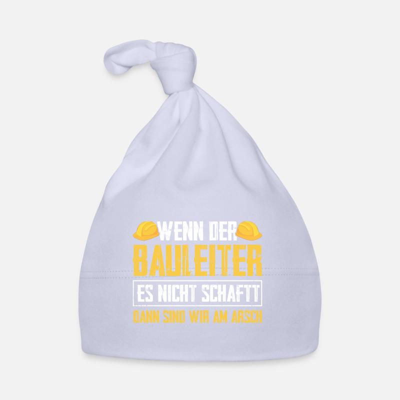 Bauleiter Bauaufsicht Baustellenleiter Geschenk Baby Bio-Mütze