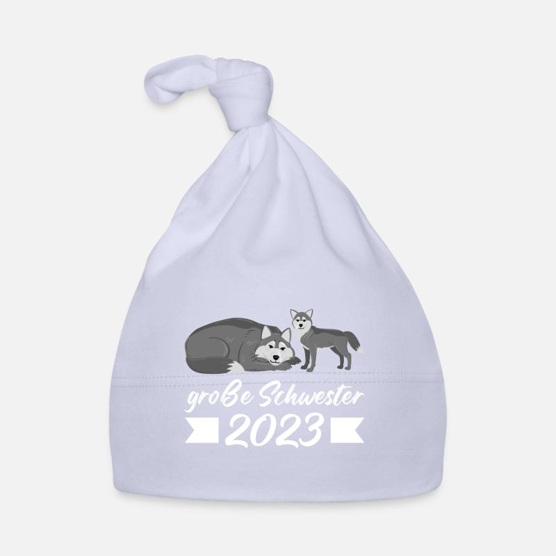 Große Schwester 2023 Wolf Grosse Schwester 2023 Ge Baby Bio-Mütze