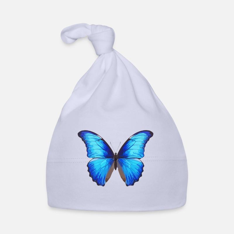 Blue Morpho Butterfly Organic Baby Cap