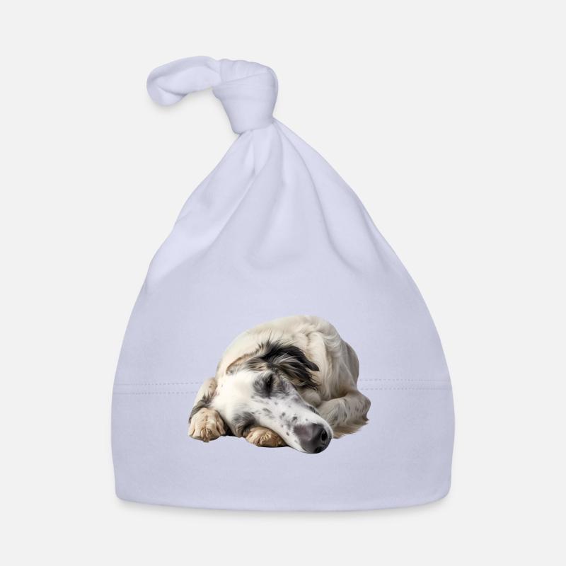 Barzoï - Bonnet bio Bébé - ciel