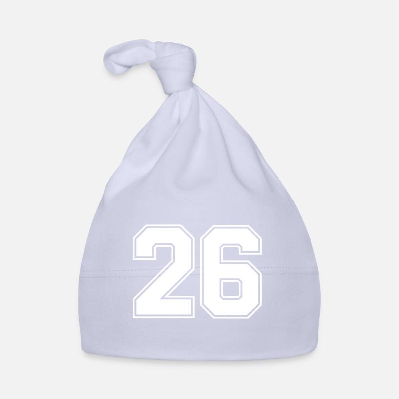 Maillot à 26 numéros - Bonnet bio Bébé - ciel