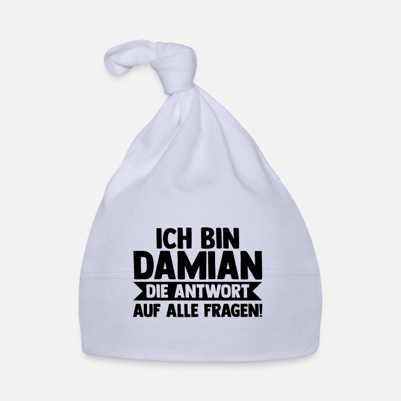 First name Damian Organic Baby Cap