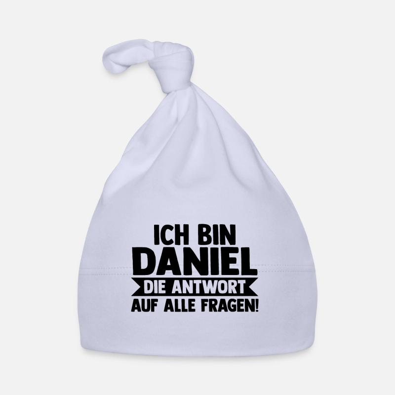 First name Daniel Organic Baby Cap