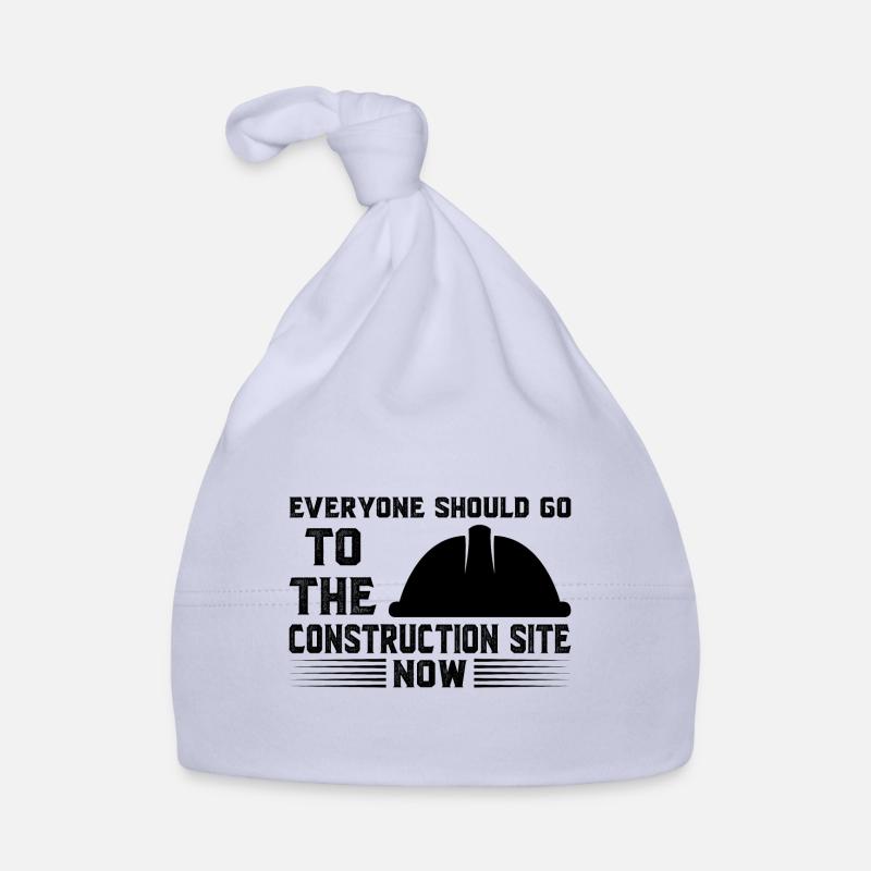 Baustelle Bauherr Geschenk Baby Bio-Mütze