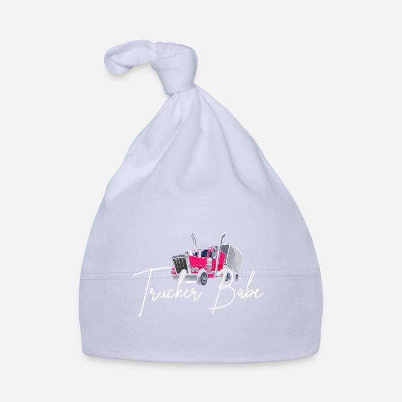 Chauffeur de camion Trucker Babe Trucker Trucker Cadeau - Bonnet bio Bébé - ciel