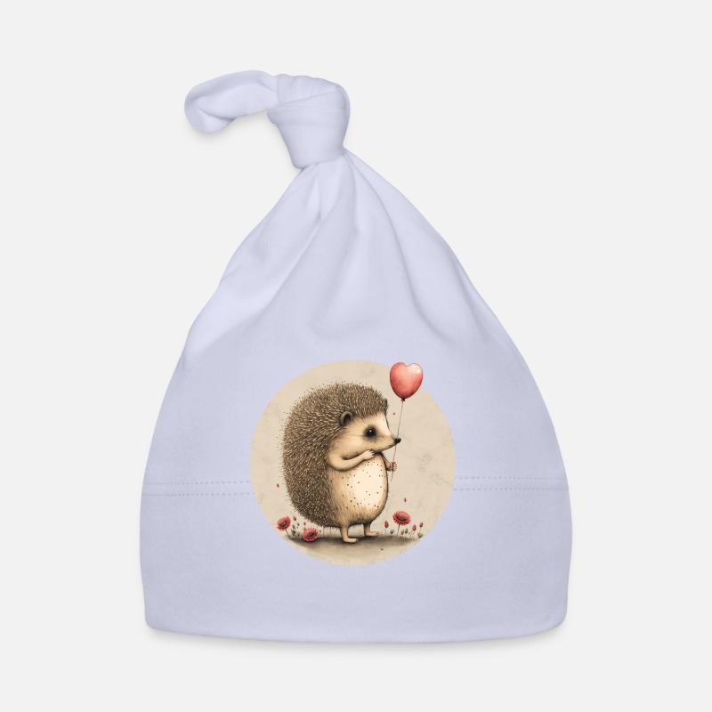 Igel mit Herz-Ballon Baby Bio-Mütze