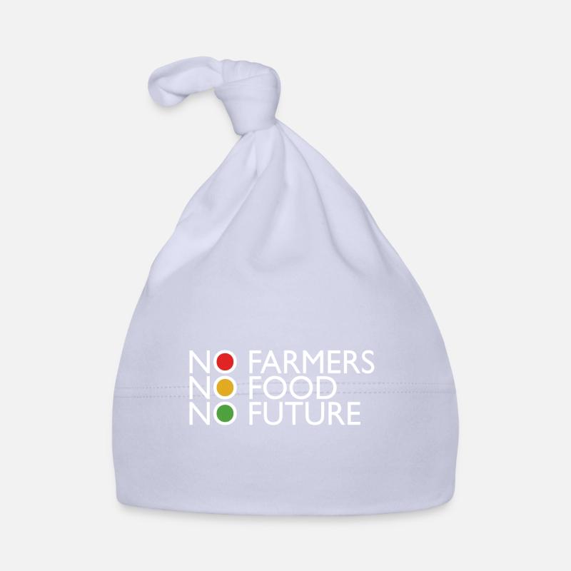 Les agriculteurs protestent Pas d’agriculteurs, pas de nourriture, pas de feu de circulation à venir Bonnet bio Bébé