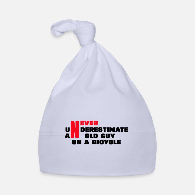 Never Underestimate The Old Guy On A Bicycle Organic Baby Cap
