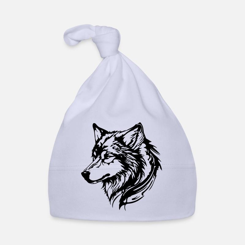 Wolf Head Organic Baby Cap