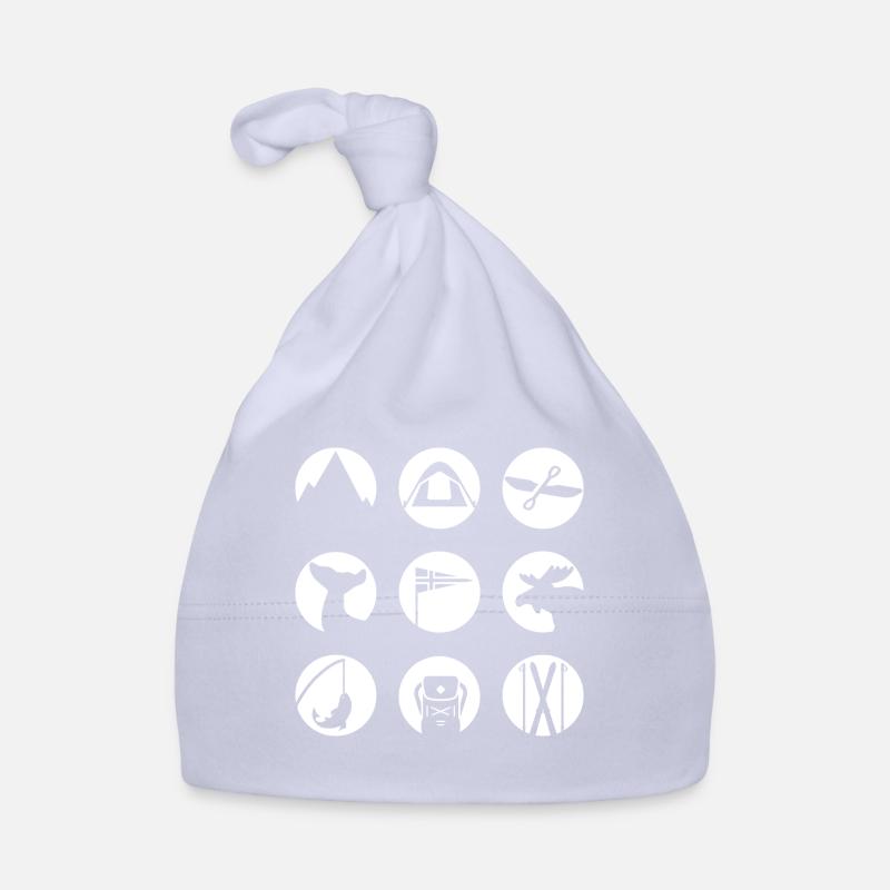 Norvège typique - Bonnet bio Bébé - ciel