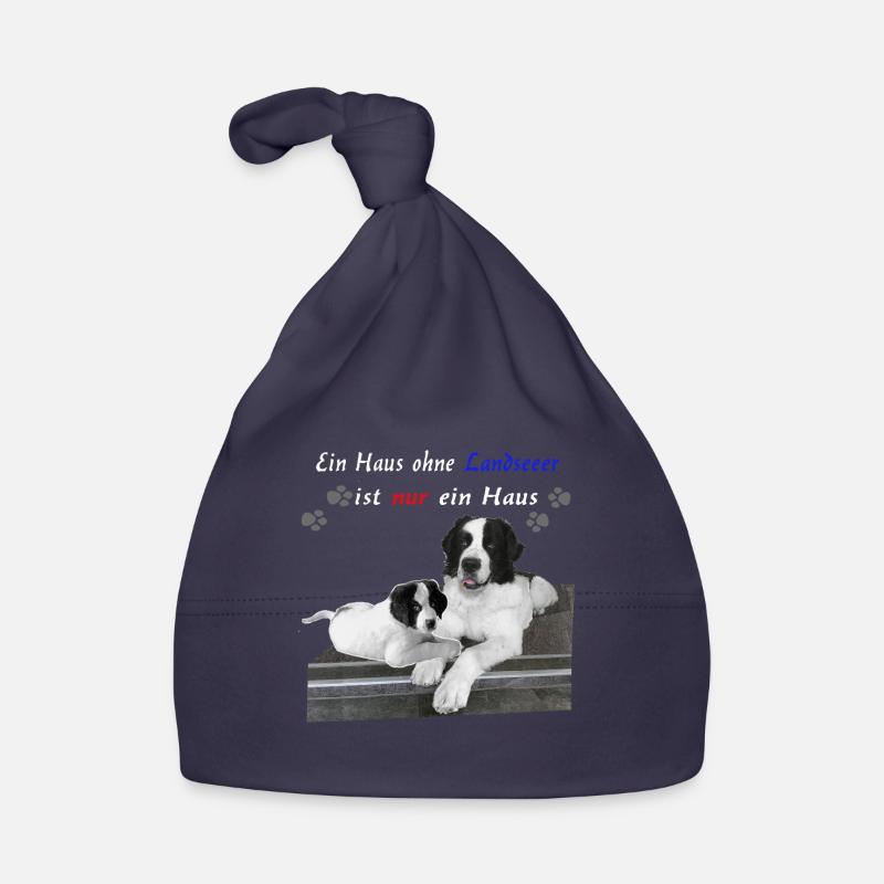 Hund-Landseer-Geschenkidee Baby Bio-Mütze