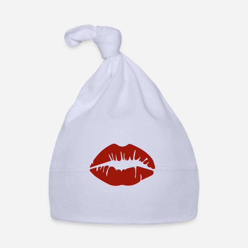labbra - Cappellino ecologico per neonato - cielo
