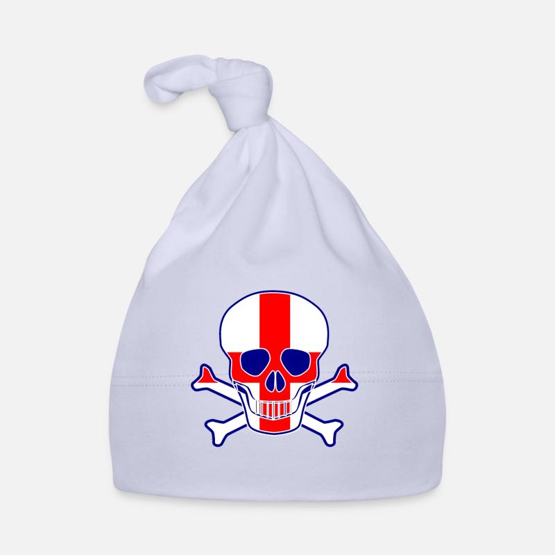 Crâne de drapeau de l'Angleterre - Bonnet bio Bébé - ciel