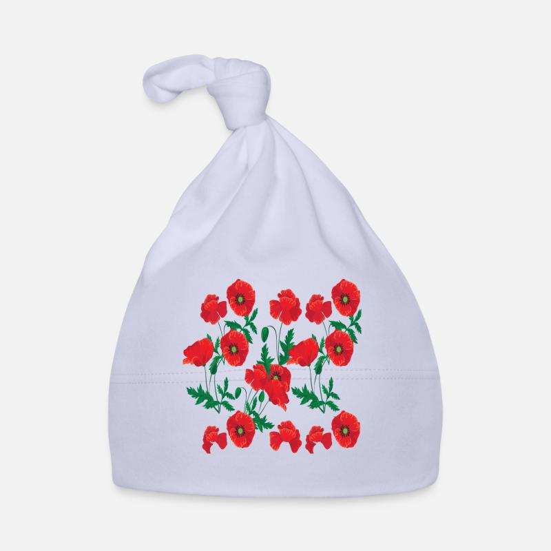 Fleurs Pavot à potins Arbuste Corn poppy flower shrub - Bonnet bio Bébé - ciel