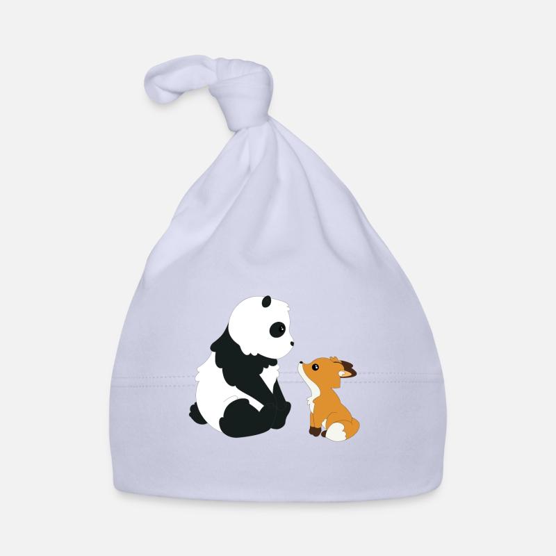 Panda und Fuchs Baby Bio-Mütze