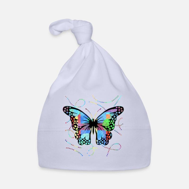 papillon - Bonnet bio Bébé - ciel