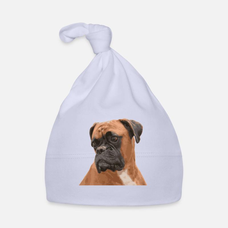 Boxer Triste - Bonnet bio Bébé - ciel