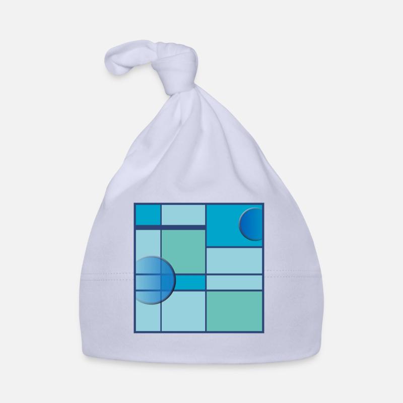 Mondrian dans le ciel - Bonnet bio Bébé - ciel