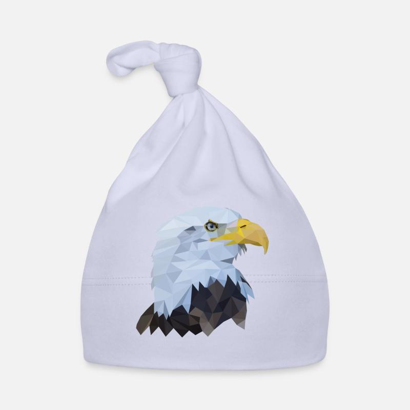 Eagle head polygon bird - Organic Baby Cap - sky
