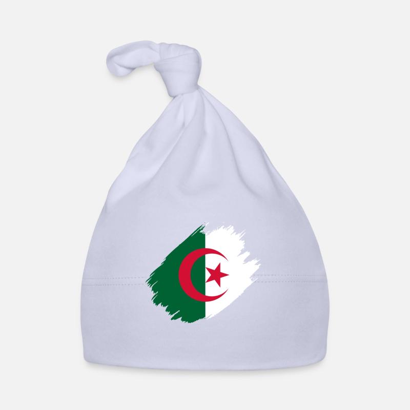 Drapeau du Algérie - Bonnet bio Bébé - ciel