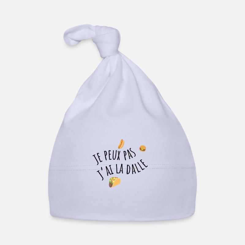 je peux pas j ai la dalle - Bonnet bio Bébé - ciel