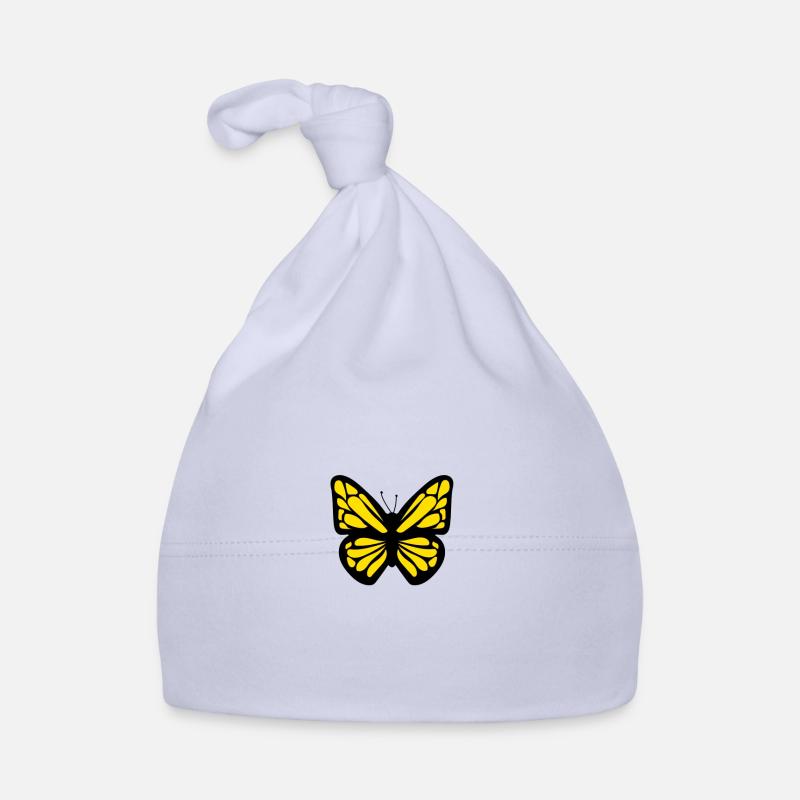 farfalla gialla Cappellino ecologico per neonato