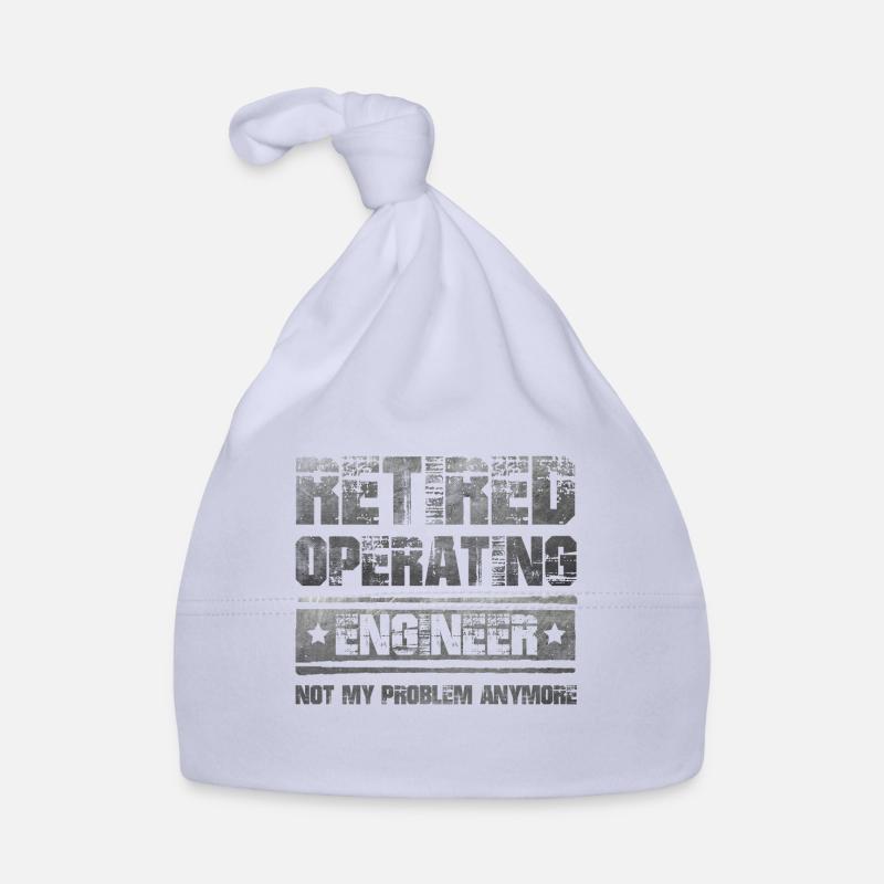 Funny pensioner saying operating engineer Organic Baby Cap