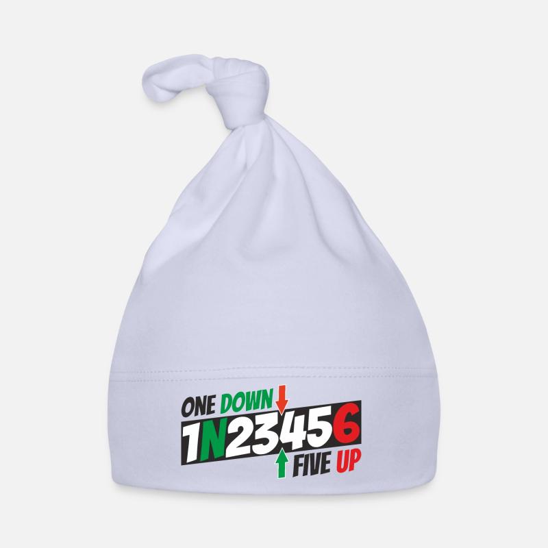 One down - five up - motorcycle pattern Organic Baby Cap