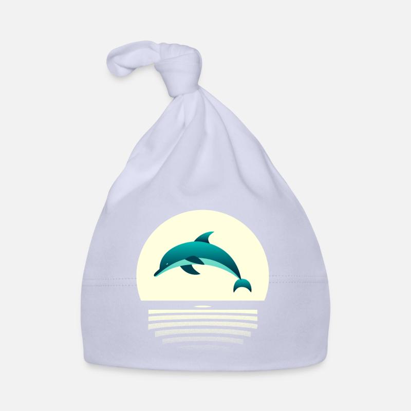 Delfin im Sprung - Baby Bio-Mütze - Sky