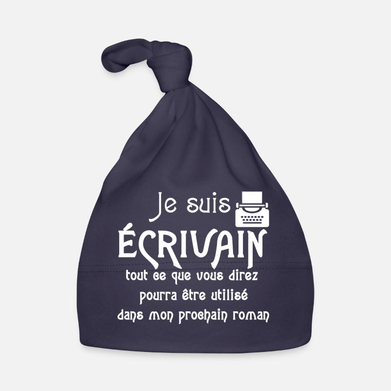 Je suis écrivain Bonnet bio Bébé