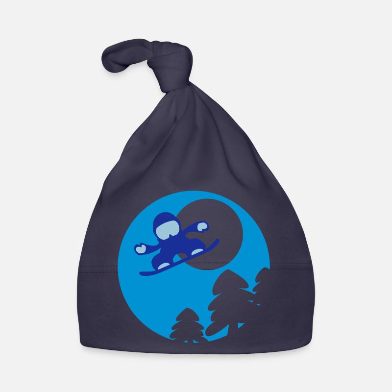 snowboader2 - Organic Baby Cap - navy