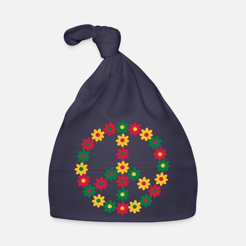 Rasta Friedenszeichen Baby Bio-Mütze