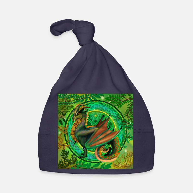 dragon vert forestier Bonnet bio Bébé